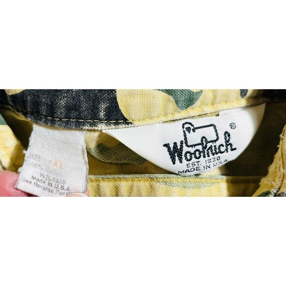 Woolrich Mens Long Sleeve Shirt Heavy Cotton Duck Camo Rugged READ XL Hunting - Picture 6 of 11